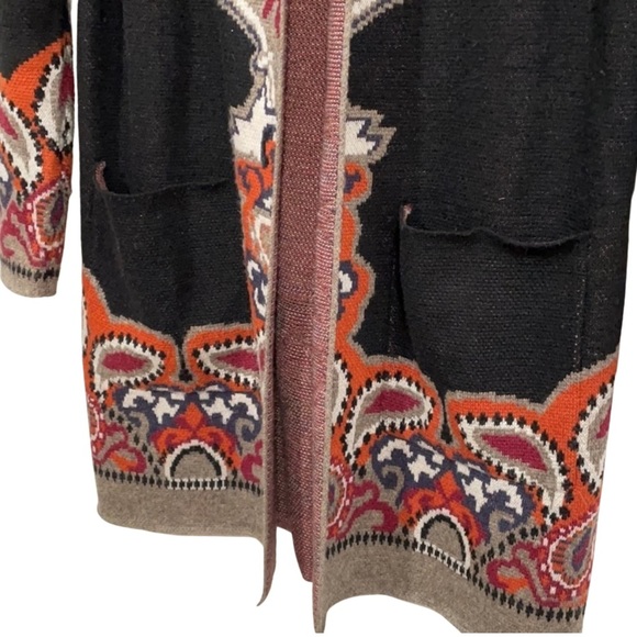 Maxsport Boho Knit Hooded Cardigan Jacket Large – Bold Paisley Pattern - Picture 4 of 7